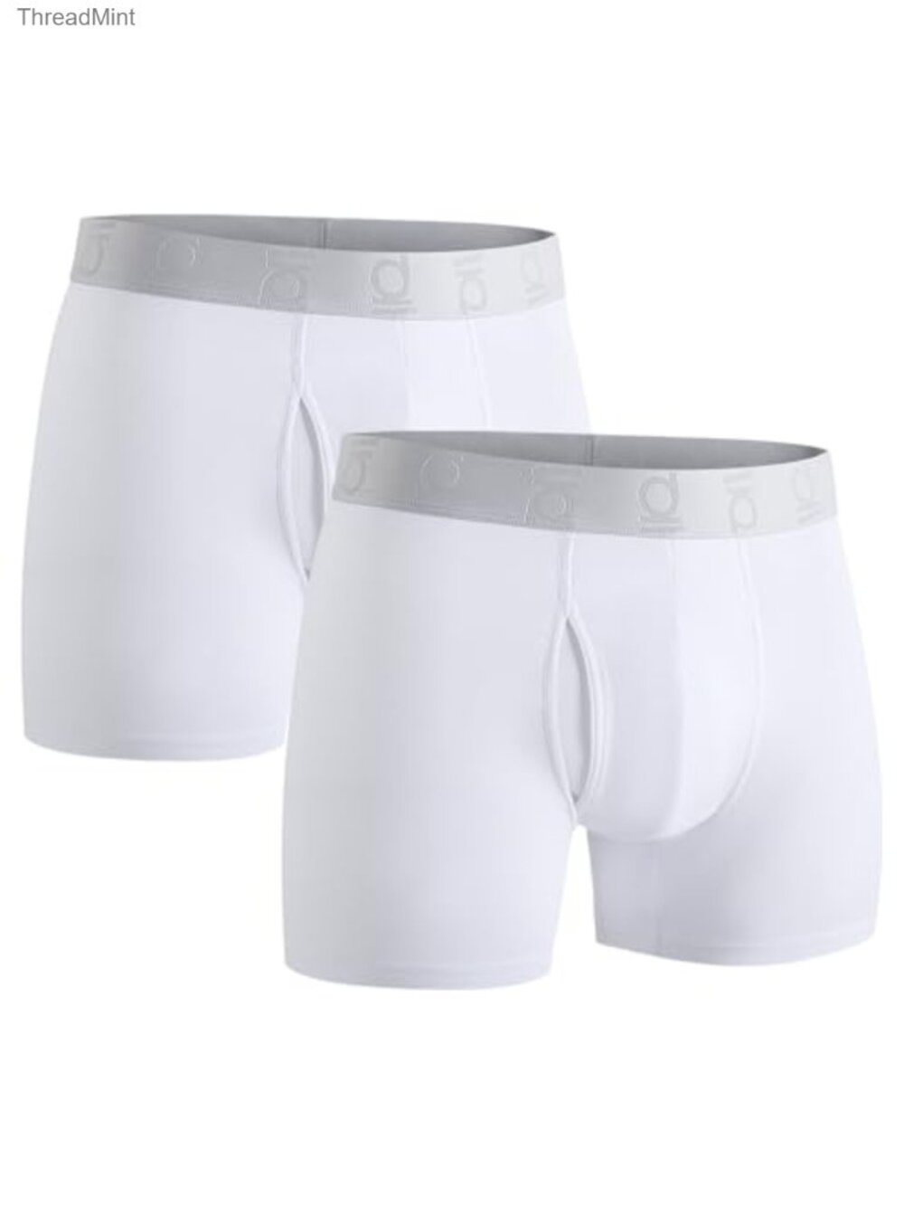 Men's Cotton Boxer Briefs 2 Pack Soft Stretch Underwear
